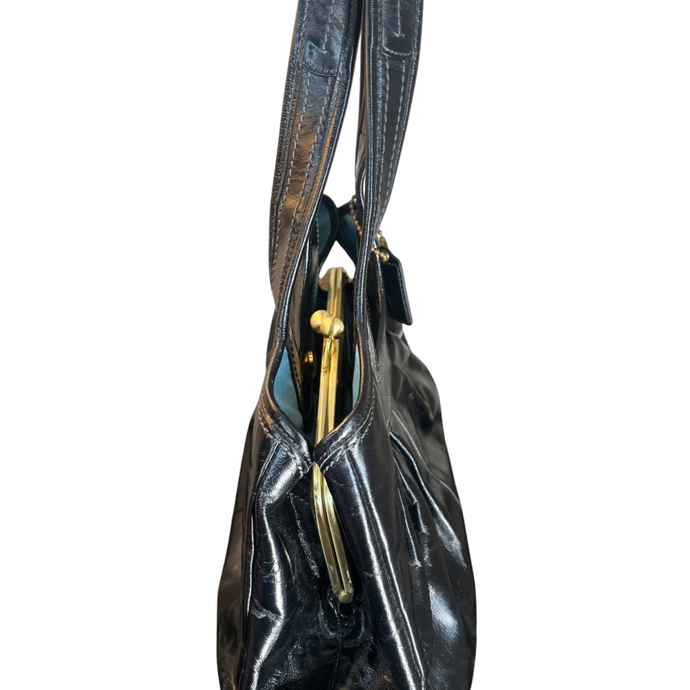 Coach Ergo Pleated Kiss lock Patent Leather Bag - Picture 5 of 11